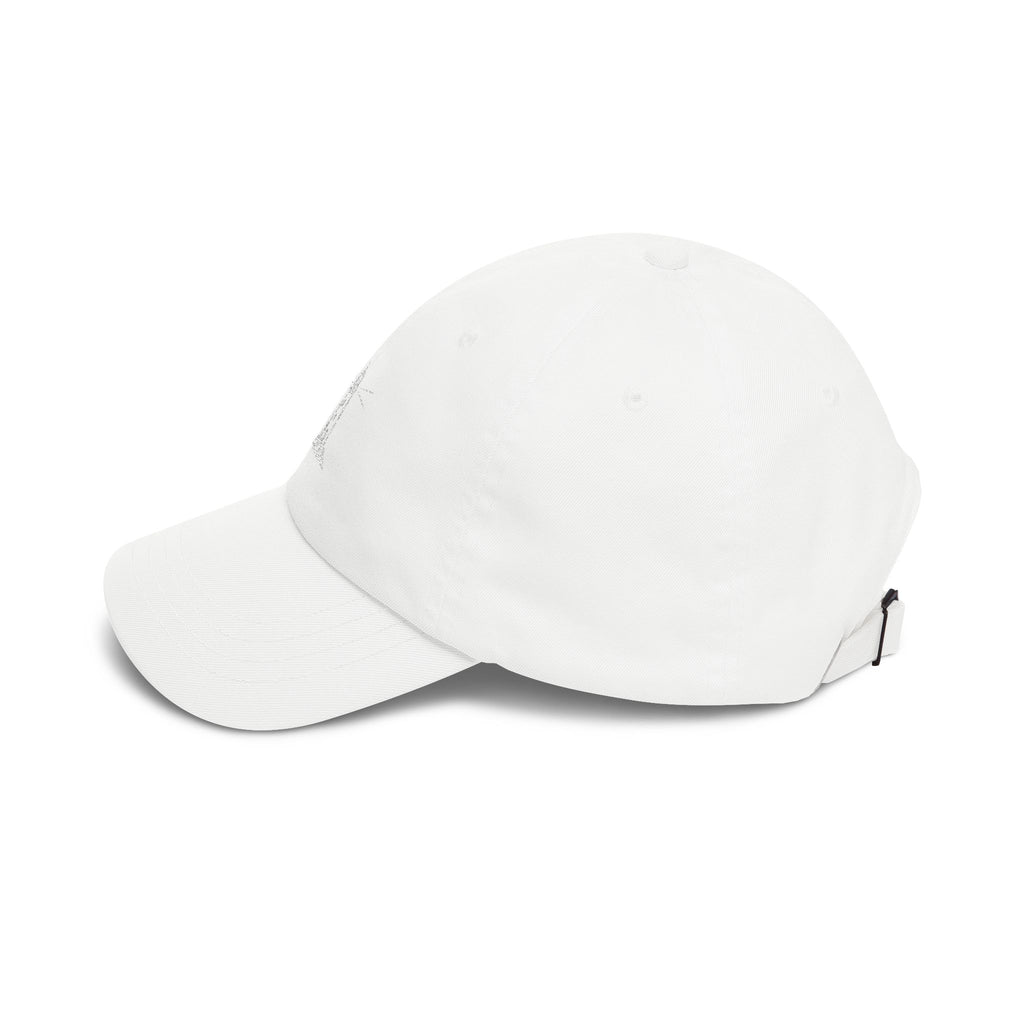 Minimal Palm Tree Classic Dad Cap | Embroidered White Baseball Hat