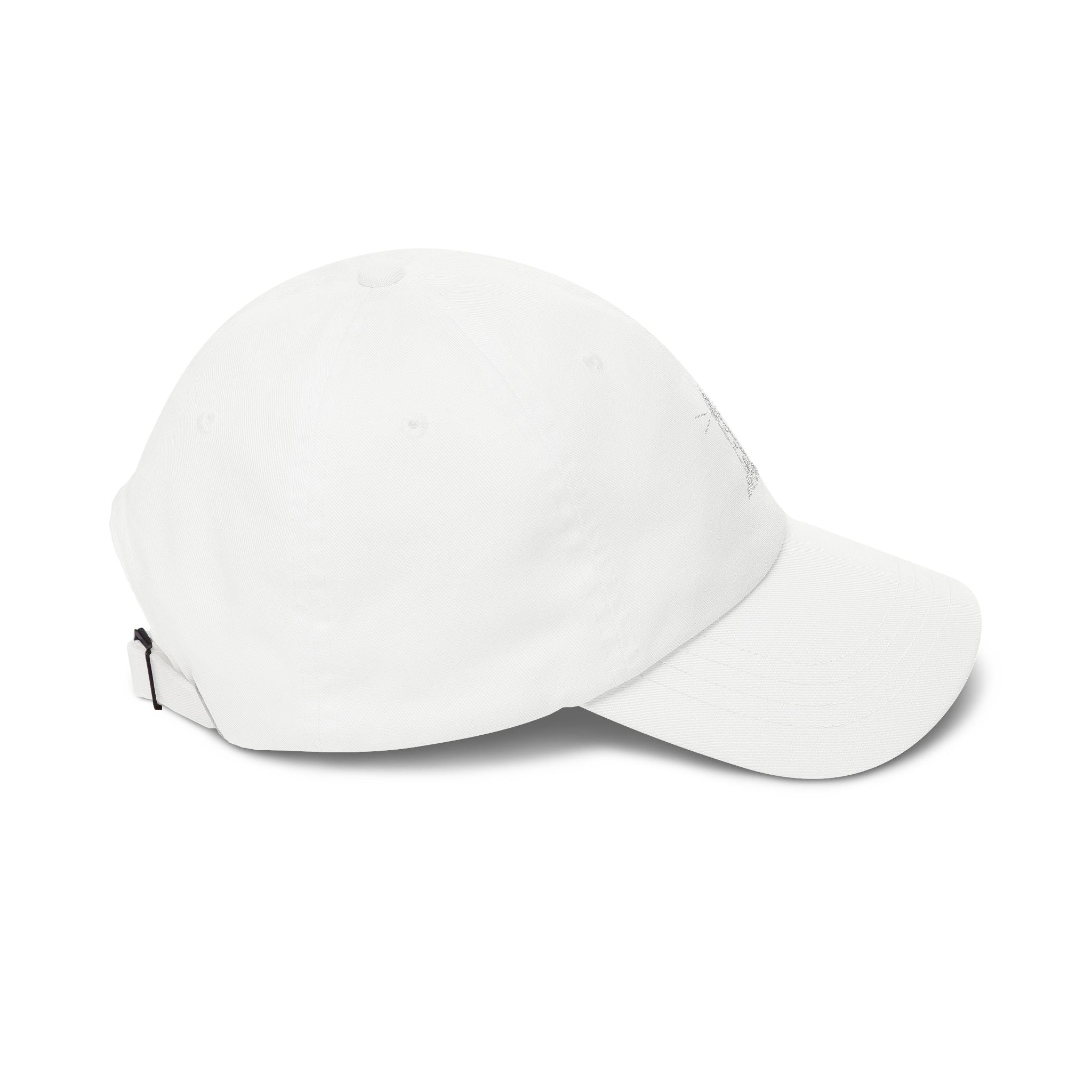 Minimal Palm Tree Classic Dad Cap | Embroidered White Baseball Hat