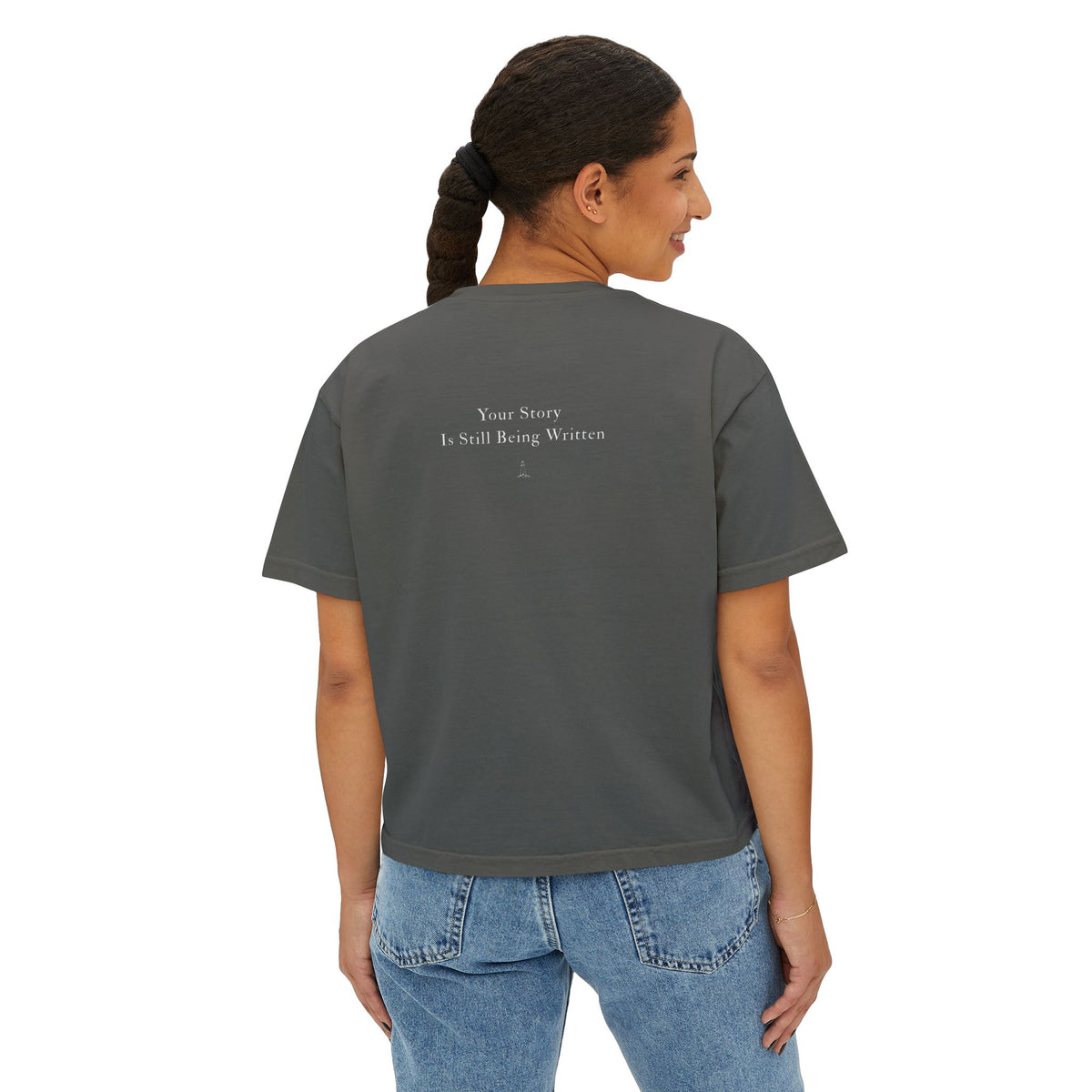 Women's Crop T-Shirt — "Your Story Is Still Being Written"