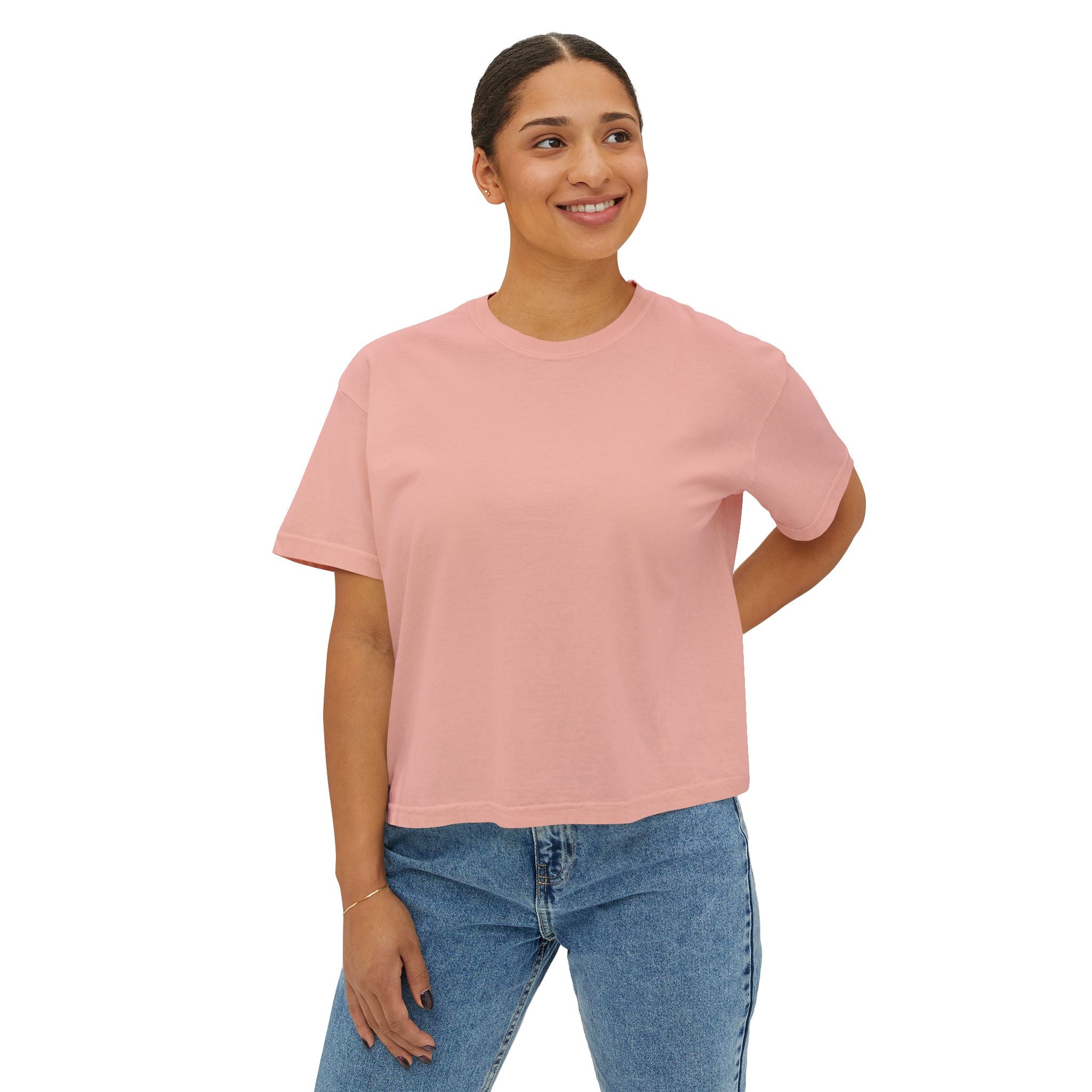 Boxy Tee — "Your Story Is Still Being Written" Minimalist Women's Crop T-Shirt