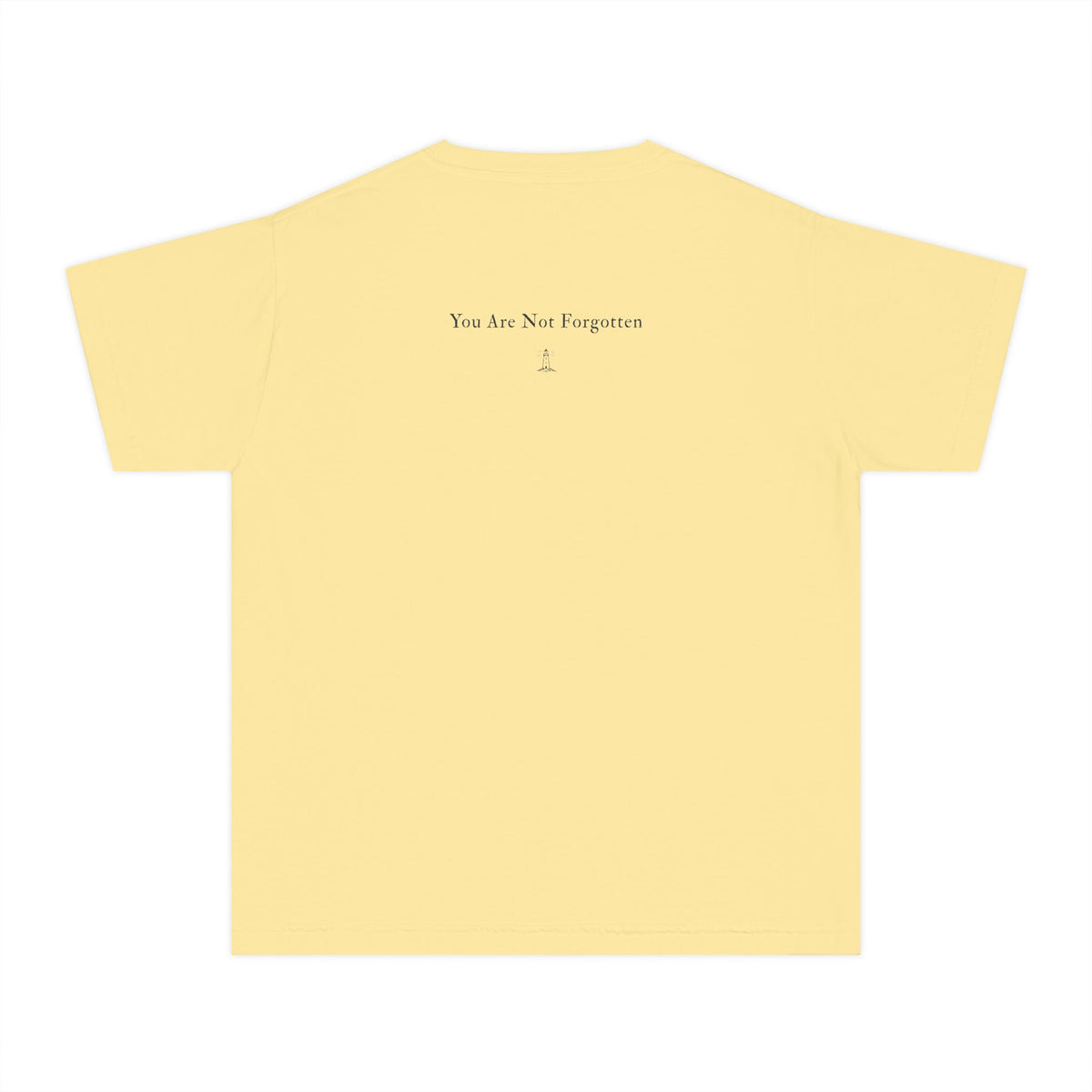 You Are Not Forgotten Youth Tee - Comfort Yellow Memorial Kids T-Shirt
