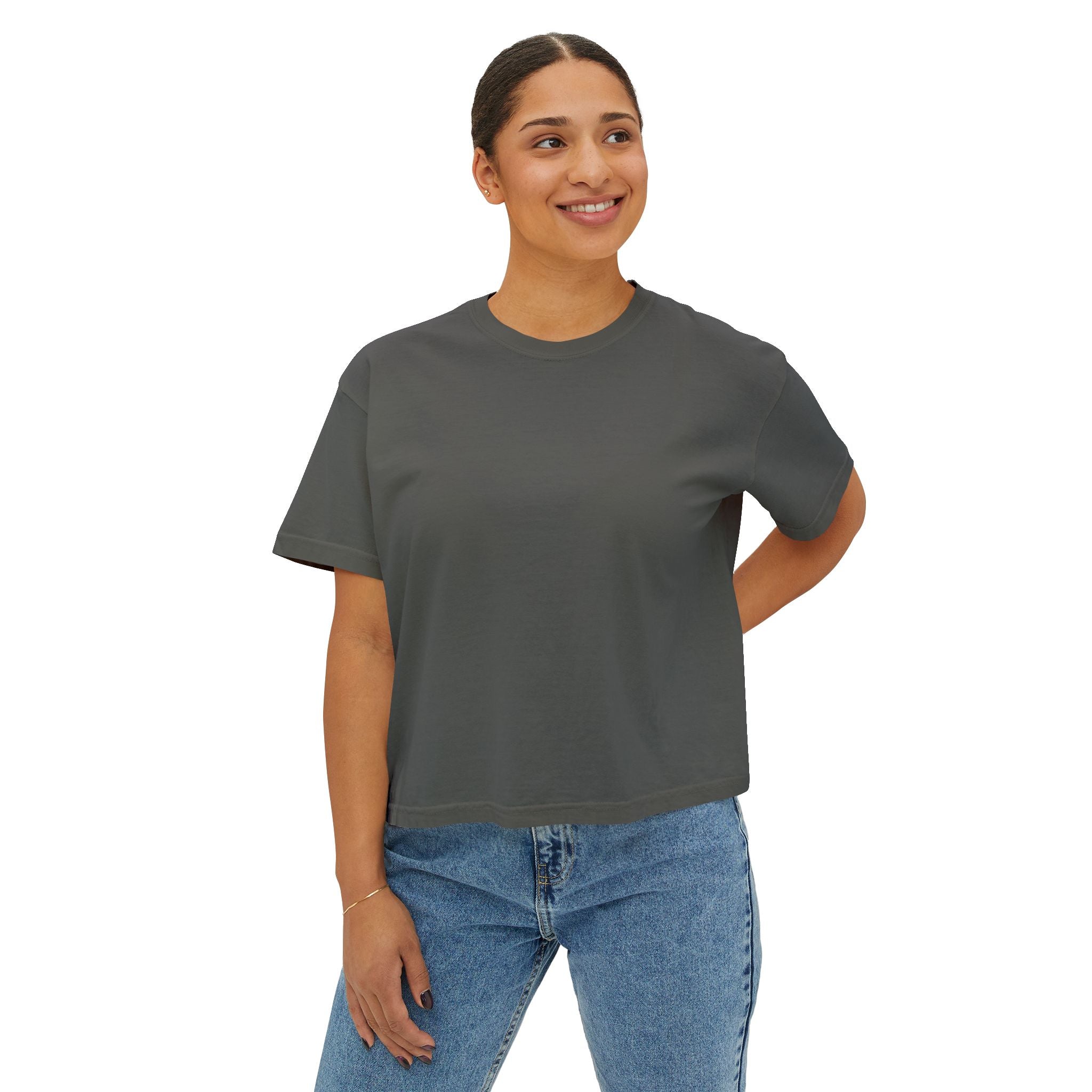 Boxy Tee — "Your Story Is Still Being Written" Minimalist Women's Crop T-Shirt
