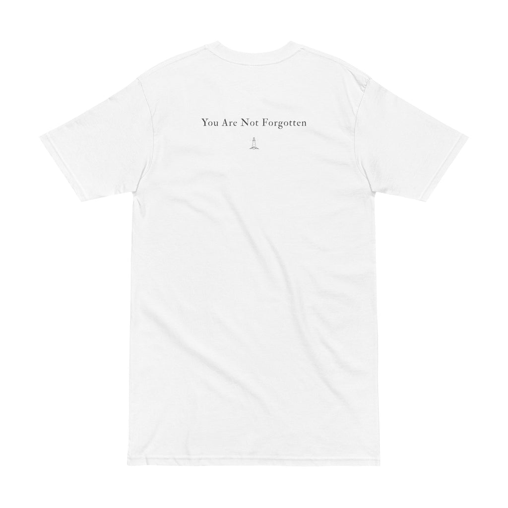 Men's Tee — "You Are Not Forgotten" Minimal Memorial T-Shirt