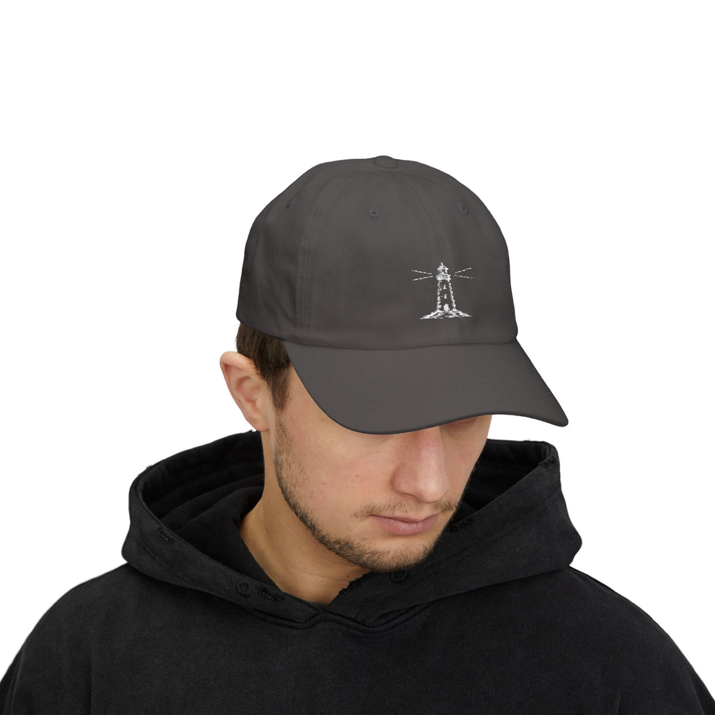 Minimal Palm Tree Classic Dad Cap | Embroidered White Baseball Hat