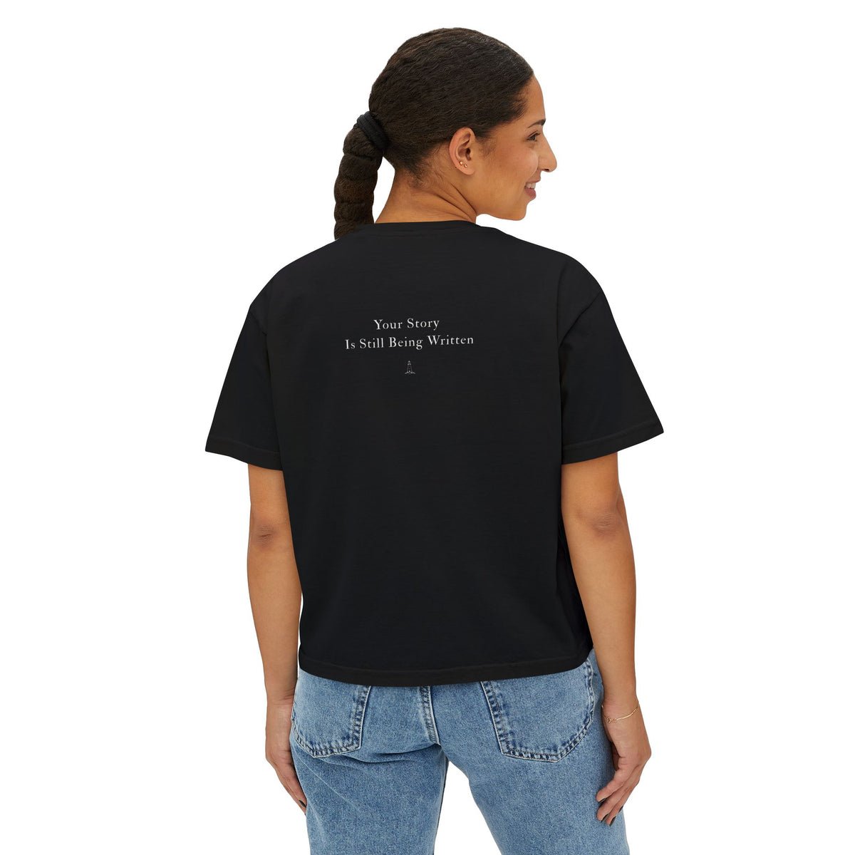 Women's Crop T-Shirt — "Your Story Is Still Being Written"